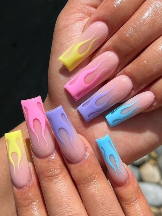 25 Fabulous Flame Nail Ideas To Make You The Hottest Girl - 165