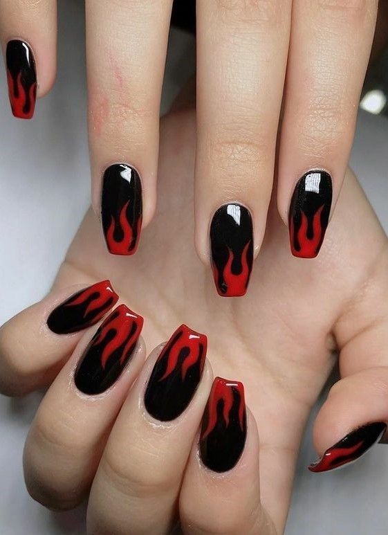 25 Fabulous Flame Nail Ideas To Make You The Hottest Girl - 207