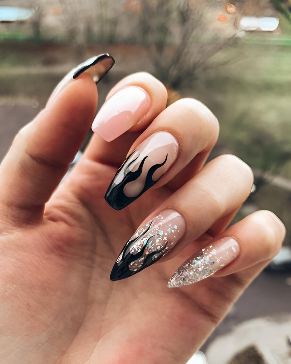 25 Fabulous Flame Nail Ideas To Make You The Hottest Girl - 171