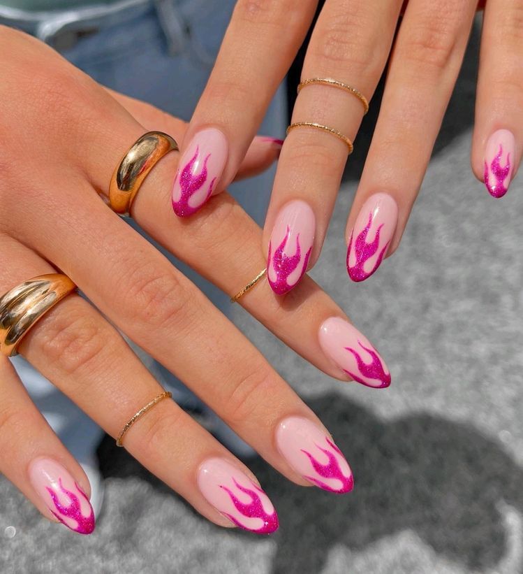 25 Fabulous Flame Nail Ideas To Make You The Hottest Girl - 177